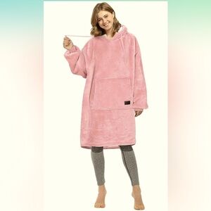 Catalonia Hoodie Sweatshirt Dress, Casual Snuggle Wearable Blanket